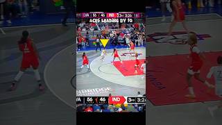 PART 1  Alysha GameEnding Steal 🥷 Las Vegas Aces vs Indiana Fever Ending wnba shorts [upl. by Enyrehtak]