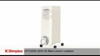 Dimplex Oil Filled Column Heater Radiator [upl. by Zigrang]