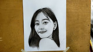 Yuko Araki in Charcoal Pencil [upl. by Dolores]