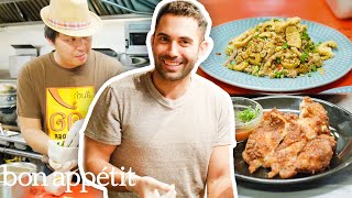 Andy Learns Thai Cooking Techniques from a Thai Chef  Bon Appétit [upl. by Otrebile]