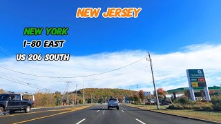 NEW JERSEY DRIVEFROM BLANCHVILLE TO MANHATTAN VIA US 206 SOUTH AND GEORGE WASHINGTON BRIDGE [upl. by Dolloff820]