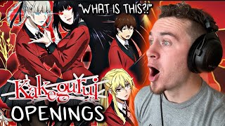 Kakegurui Openings 12 REACTION  NEW ANIME FAN [upl. by Imac]