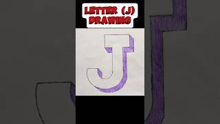 Letter J drawing Step by Step shorts drawing art trending shortvideo [upl. by Mezoff]