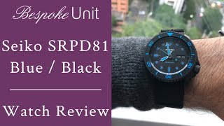 Seiko 5 Sports Ref SRPD81K1 BlueBlack quotStreetquot Watch Review [upl. by Aihpled]