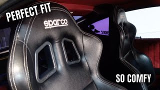 Installing new Sparco seats into my Datsun 240z [upl. by Ahselef]