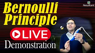 Bernoulli Principle  Live Demonstration  Hair Dryer Experiment [upl. by Stillas]