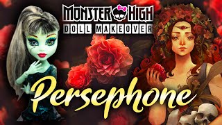 Making PERSEPHONE DOLL  GODDESS OF SPRING  Monster High Doll Repaint by Poppen Atelier [upl. by Liederman]