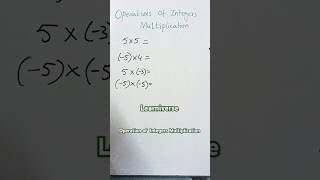 📝Operation of integers multiplication ❌learniverse viralvideomathstricks [upl. by Kipper]