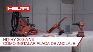 Hilti HITHY 200AR V3 Cómo instalar placa de anclaje con sistema SafeSet [upl. by Llehcim]