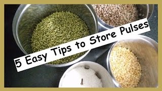 5 Easy Tips to Store Pulses  How to protect Pulses from Insects  Kitchen Tips by Healthy Kadai [upl. by Ahtreb]