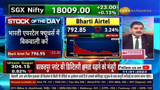 Stock of the day  Anil Singhvi Selected Bharti Airtel Today Watch To know the Triggers [upl. by Etsirhc]