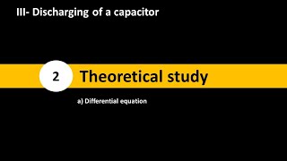 III 2 a Differential equation Discharging [upl. by Grimes]