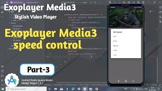 Exoplayer Media3 Video Player Speed Control in Android Studio  Media3 Speed Control media3 [upl. by Eartha]