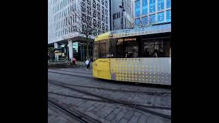 Manchester Metrolink Trams 3064 Departs St Peters City Centre [upl. by Willa]