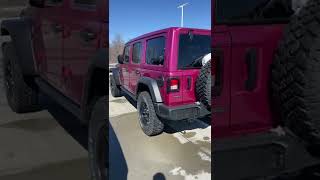 2022 Jeep Wrangler Willys Eco Diesel in Tuscadero Pink shorts [upl. by Eseilenna]