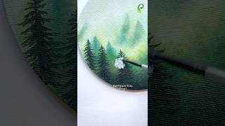 Painting Unbelievable Landscape with Fog 😱 🌲 shorts [upl. by Bryan]