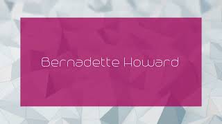 Bernadette Howard  appearance [upl. by Sherer]