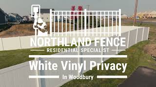 quotWhite Vinyl Privacy Fence  NoDig Installation in Woodbury MN  10Year Guaranteequot [upl. by Grantley]