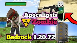 🟢 APOCALIPSIS ZOMBIE Para Minecraft PE 120X  Nuevas Estructuras  Addon True Survival  Bedroc [upl. by Iona]