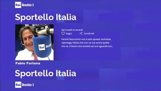 Fabio Fortuna a Sportello Italia di RAI Radio 1 del 25 10 2024 ore 12 25 [upl. by Anilyx]