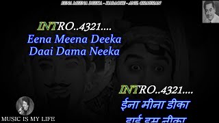 Eena Meena Deeka Karaoke With Scrolling Lyrics Eng amp हिंदी [upl. by Adnwahsar]