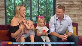 TV INTERVIEW WITH TWO KIDS ONE WANTING TO BREASTFEED [upl. by Aynekal648]