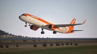 TOLISS AIRBUS A321 NEO TAKEOFF FROM IBIZA [upl. by Aiynat]