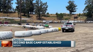 Second base camp established in Nipomo to battle lake fire [upl. by Mulvihill]