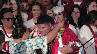 Iam Tongi recieving Leis from his relatives at his Kahuku Graduation [upl. by Pietrek]