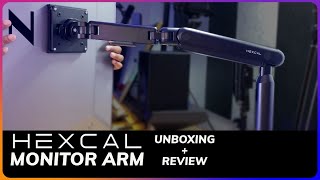 The Best Monitor Arm Ever Unboxing and Reviewing the Hexcal Monitor Arm [upl. by Nylaj]