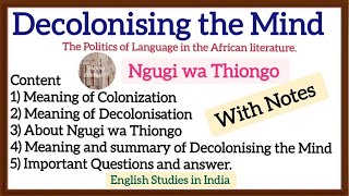 Decolonising the Mind by Ngugi wa ThiongoWhat is Decolonising the Mind HappyLiterature [upl. by Eduardo]