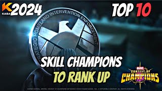 Top 10 skill Champions to rank up 2024 updated  Marvel Contest of Champions [upl. by Ecnaralc173]