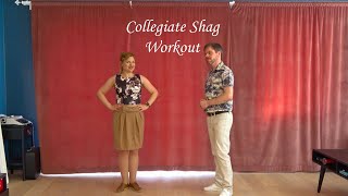 Collegiate Shag Practice Solo Class Cardio Workout Free Class Swing Dancing Mary amp Christoffer [upl. by Ellehsem512]