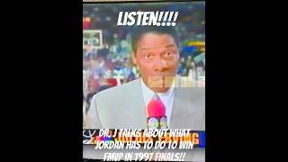 Dr J talks about what Jordan has to do to win FMVP in 1997 Finals nba basketball shorts [upl. by Adniled154]