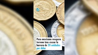 Peso mexicano recupera terreno tras cruzar la barrera de 20 unidades por dólar [upl. by Jodie]