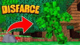 Minecraft DISFARCE DE FOLHA  EscondeEsconde [upl. by Meredi]