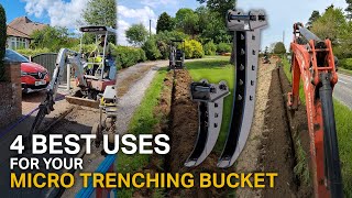 4 BEST USES for your Micro Trenching Bucket  Fibre Optic Drainage amp More [upl. by Dugald]