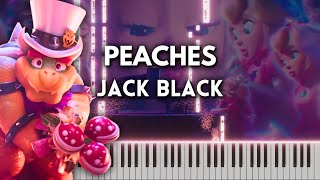 Peaches Full Version  Piano Tutorial  Cover The Super Mario Bros Movie Soundtrack FREE MIDI [upl. by Anialahs106]