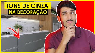 TONS DE CINZA NA DECORAÇÃO DEIXAM A CASA CHIQUE [upl. by Aitsirk]