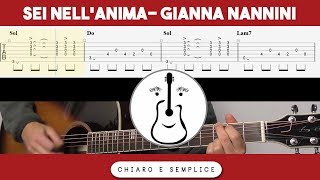 Sei nellanima Gianna Nannini  Tutorial Chitarra Accordi [upl. by Fortna552]