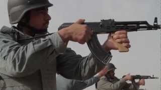 AK47 Fired By Afghan Police On Weapons Range In Helmand Afghanistan [upl. by Gosser285]