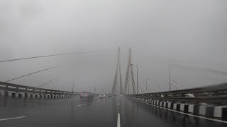 4K Rainy Drive on Sea Link  Mumbai India [upl. by Nazar]