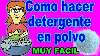 como hacer detergente en polvo super facil [upl. by Olson29]