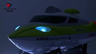 🤩HJ808 RC Boat HighSpeed Remote Control Racing Ship 24Ghz [upl. by Ahsikcin]