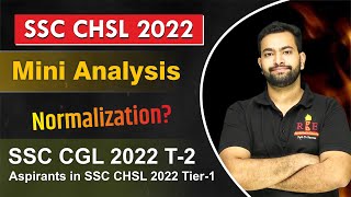 SSC CHSL 2022 Tier1 Mini Analysis After Answer key Normalization [upl. by Nohshan]