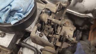 Disconnecting Throttle Linkage from Carburetor  Ford Courier 19721982 [upl. by Ylatfen]