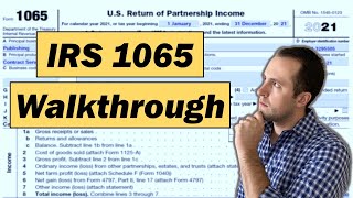 2022 IRS Form 1065 Walkthrough  Partnership Tax Return [upl. by Emoraj]