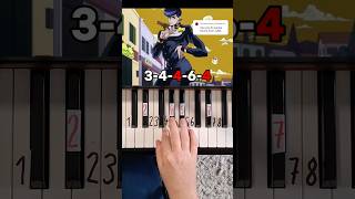 JJBA Josukes Theme Piano Tutorial shorts [upl. by Latvina]