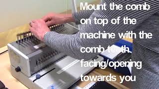 How to Comb Bind Using the Manual Machine [upl. by Morissa]