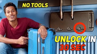 How to unlock forgotten combination lock password  Open any suitcase or luggage bag [upl. by Callery40]